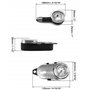 QWORK Manometre pour Pneus, Numérique Manomètre Pneu, 0-100 Psi, Pour Voiture, Vélo et Moto