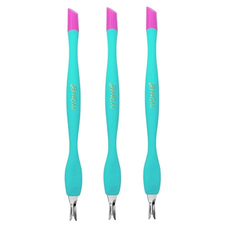 Lot de 3 coupe-cuticules avec pointe en caoutchouc souple sur le lit de l'ongle