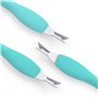 Lot de 3 coupe-cuticules avec pointe en caoutchouc souple sur le lit de l'ongle
