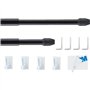 Aiitomg 2 Pièce Barres de Vitrage Extensible Tringle Rideau sans Percage Réglable Tringle a Rideau pour Fenetre PVC pour Rideaux