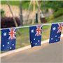 1 guirlande de fanions avec drapeau australien, 5 autocollants pour le visage, drapeaux carrés, décoration de train avec drapeau