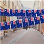 1 guirlande de fanions avec drapeau australien, 5 autocollants pour le visage, drapeaux carrés, décoration de train avec drapeau