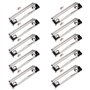 Gativs 10 Pièces Pinces MéTalliques Pince Metal Presse-Papiers Clip Pour Papier Pince Document avec Poignée en Caoutchouc et Tro