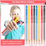 JOPHEK Crayons à Papier HB en Bois, 40 Pièces Enfant de Dessin Animé avec Gomme, Crayons de Bois, Bois Crayons de Graphite Ensem