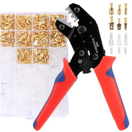 VFANDV 0.5-2.5 mm² Kit Pince a Sertir Cosse Electrique