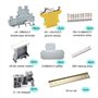 WJUAN Kit de Blocs de Connexion pour Rail DIN UK/ MBKK2.5 Borniers pour rail DIN, Barrette de Connexion, Bornier à Travers le Ki