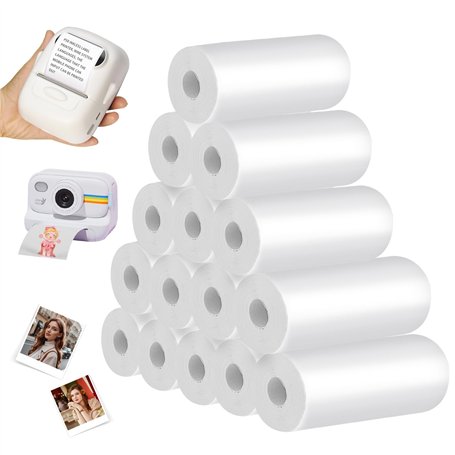 15 Rouleaux Papier thermique pour appareils photo instantanés pour enfants 57mm x 29mm