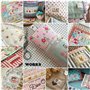 Generic Brands 50 pièces Pas de Répétition Floral Coton Tissu Patchwork 20 * 20 cm Tissus en Coton Bundle Artisanat pour Courtep