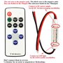 LITAELEK Régulateur de bande LED avec télécommande sans fil RF 5-24V 5A mini contrôleur de gradateur de LED Strip pour 2 broches