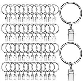 TDDL 50 Pièces Anneaux pour Rideaux