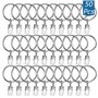 TDDL 50 Pièces Anneaux pour Rideaux, 32mm Anneau Rideau avec Pinces Acier Inoxydable Métal Anneaux Clip Rideau pour Rideaux Déco
