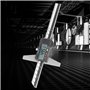 Jauge de profondeur, 0-150 mm Haute précision Numérique Acier inoxydable Numérique Profondeur Jauge à coulisse Jauges mm/pouces 