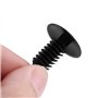 Hlyjoon 100pcs clips de rivet en nylon noir, rivets attache de porte/garde-boue/pare-chocs de voiture vis de trou de 7,5 mm pous