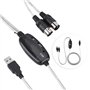 Lazmin Câble MIDI, Convertisseur de câble MIDI vers USB Cordon Adaptateur d'interface MIDI Clavier Clavier Ligne d'édition de Mu