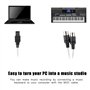 Lazmin Câble MIDI, Convertisseur de câble MIDI vers USB Cordon Adaptateur d'interface MIDI Clavier Clavier Ligne d'édition de Mu