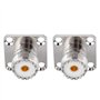 Topiky 2PCS UHF Femelle SO239 Jack 4 Trous Socket Panel Châssis Montage RF Coaxial Adaptateur Coaxial Connecteur