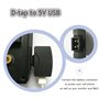 Connecteur Adaptateur D-Tap vers USB 5V pour Batterie de caméscope à Montage en V pour appareils BMCC/Moniteur/Smartphone/USB