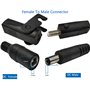Huachuang Câble D'extension DC-Connecteurs Mâles et Femelles de 2.1mm x 5.5mm pour Adaptateur d'alimentation pour Elévateur Elec