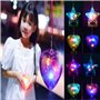 Toyvian Lot de 8 colliers lumineux en forme de cœur à LED clignotants, accessoires phosphorescents pour enfants, mariage, annive