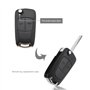 OTOTEC Coque de clé de Rechange Compatible pour Corsa Vauxhall Astra Vectra