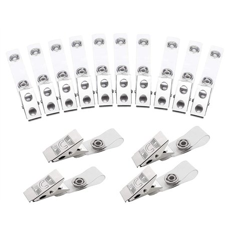 Bessy shop Clips de Badge en métal de 20 pièces