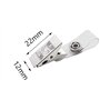Bessy shop Clips de Badge en métal de 20 pièces, Clips de Badge en métal avec Sangles en PVC Transparent pour Cartes d'identité 