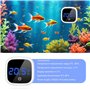 Thermomètre Aquarium Thermometre Aquarium Eau Douce Mini Thermomètre D'Aquarium Eau de Mer LED Capteur de Température Haute Préc