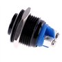 CENPEK 2 pièces 16mm 5/8 Pouces Haut Rond en métal Noir Interrupteur à Bouton-Poussoir momentané 1NO SPST 3A/12-250V pour Interr