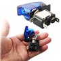 Levier On/Off LED ON-OFF SPST + COUVERTURE Auto Voiture-Bleu