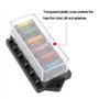 FULARR Premium 6 Voies Standard Porte-Fusibles, Universel Blade Boîte Fusible avec 10Pcs Fusibles à Lame Standard Gratuits, pour