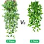 Newaner 2pièce Plantes Suspendues Artificielles, Simulation de Plantes Suspendue 100cm Plante Artificielle Exterieur Lierre pour