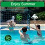 Golgner 6 pcs Ballon de Plage Gonflable, Ballons de Plage gonflables 22 cm, Ballon Gonflable pastèque avec Pompe à Ballon, pour 