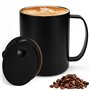 HWSWSH 400ml Tasse à Cafe Isolée en Acier Inoxydable