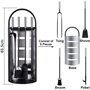 Amagabeli 4 Pièces Outils De Cheminée Set Argent Fer Forgé Outils De Cheminée Fer Porte-Bûches Stand Pinces À Feu Pelle Pinceau 