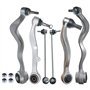 Frankberg 4x Bras de suspension + 2x Barre de couplage Essieu Avant Compatibles avec Série 5 E60 2.0L-4.8L 2001-2010 Série 5 Tou