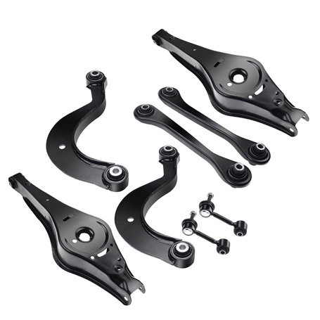 Frankberg 6x Bras de suspension + 2x Barre de couplage Arrière Gauche Droite Compatibles avec A3 8P1 2003-2009 Leon 1P1 2005-200