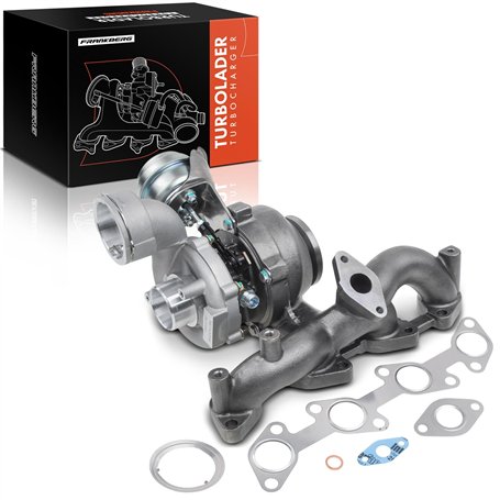 Frankberg Turbocompresseur Compatible avec A3 2.0 TDi 2003-2013 Golf V 2.0 TDi 2003-2009 P.a.s.s.a.t 2.0 TDi 2005-2010 Golf Plus