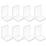 MumdoYAL 8 pièces Serre Livre，cale Livre，Serre Livre en Acrylique Transparent，Etagere Transparente，cale Livre Etagere，pour Chamb