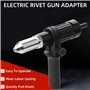 Adaptateur de pistolet à riveter avec poignée en plastique amovible, tête de pistolet à rivet électrique, accessoires de perceus
