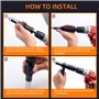 Adaptateur de pistolet à riveter avec poignée en plastique amovible, tête de pistolet à rivet électrique, accessoires de perceus