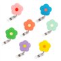 Lot de 7 Porte Badge Enrouleur à Fleurs