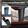Poubelle de Voiture avec Couvercle:Mini Poubelle Voiture avec 4 Rouleaux de Sacs Poubelle Inclus - Accessoire Voiture Interieur