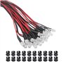 KeeYees 20Pcs 3mm DC 3-12V Diode Ampoule LED Câblé + 20Pcs Plastique 3mm LED Lumiere Panneau de Support de Montage (Bleu)
