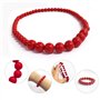 collier et bracelet en acrylique