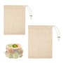 Lot de 2 sacs en maille de coton