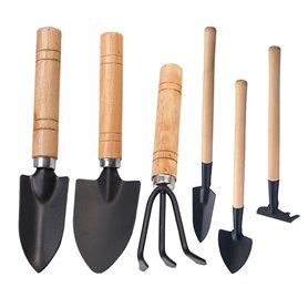 Lot de 6 Mini Outils de Jardinage - Râteau