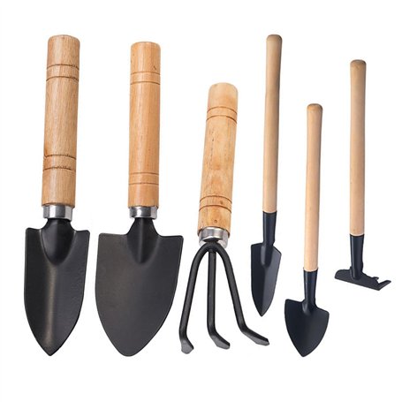 Lot de 6 Mini Outils de Jardinage - Râteau