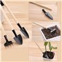 Lot de 6 Mini Outils de Jardinage - Râteau, Pelle à Pot de Fleurs - Anti-Rouille et Anti-Taches pour Plantes en Pot, Fleurs, Suc