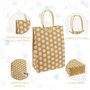 Sacs Marrons Motif Blanc Cabas en Papier Kraft avec Poignées