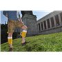 Wadlmaß Original Chaussettes à bière bavaroise avec poignée, jaune/blanc, 10
